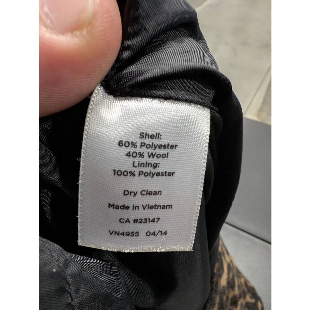 Talbots Fuzzy Wool Blend Leopard Print Pencil Ski… - image 7